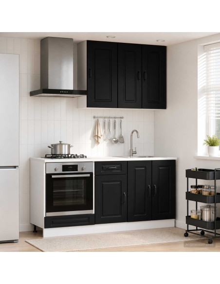 Unità Cucina KALMAR 5 pcs Nero Legno ingegnerizzato
