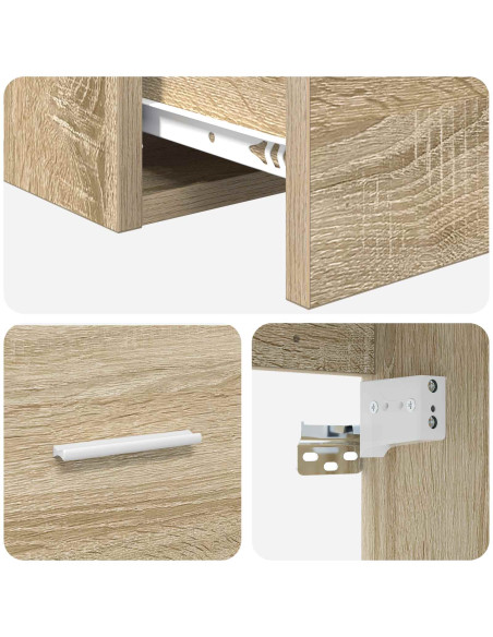 Mobile Lavabo da Parete Rovere Sonoma 49,5 x 44,5 x 65,5 cm