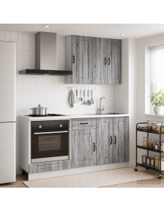 Unità Cucina KALMAR 5 pcs Sonoma grigio Legno ingegnerizzato