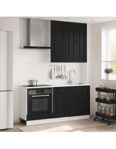 Unità Cucina KALMAR 5 pcs Nero Legno ingegnerizzato