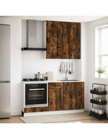 Unità Cucina KALMAR 5 pcs Rovere Fumo Legno ingegnerizzato