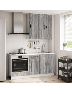 Unità Cucina KALMAR 5 pcs Sonoma grigio Legno ingegnerizzato