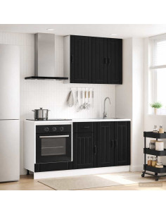 Unità Cucina LUCCA 5 pcs Nero Legno ingegnerizzato