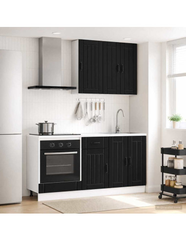 Unità Cucina LUCCA 5 pcs Nero Legno ingegnerizzato
