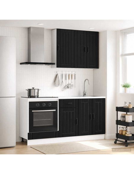 Unità Cucina LUCCA 5 pcs Nero Legno ingegnerizzato