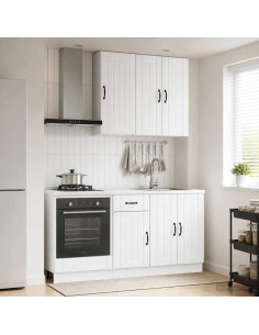 Unità Cucina LUCCA 5 pcs Bianco Lucido Legno ingegnerizzato