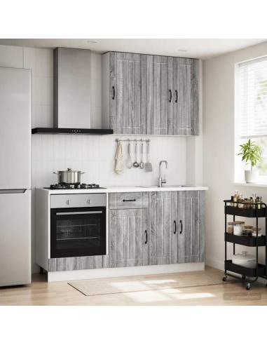 Unità Cucina LUCCA 5 pcs Sonoma grigio Legno ingegnerizzato