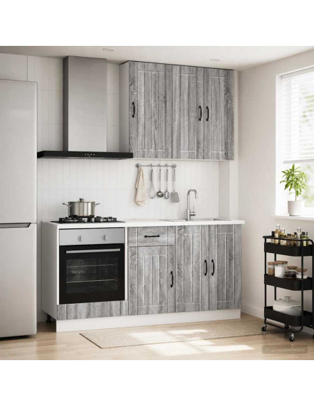 Unità Cucina LUCCA 5 pcs Sonoma grigio Legno ingegnerizzato