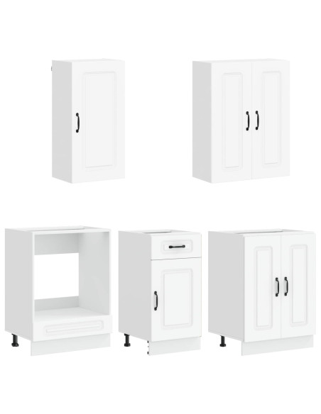 Unità Cucina KALMAR 5 pcs Bianco Legno ingegnerizzato