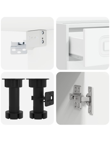 Unità Cucina KALMAR 5 pcs Bianco Legno ingegnerizzato