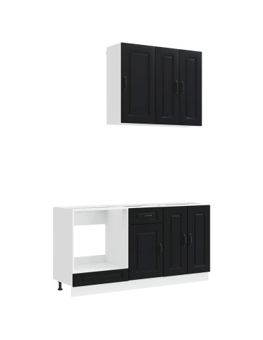 Unità Cucina KALMAR 5 pcs Nero Legno ingegnerizzato