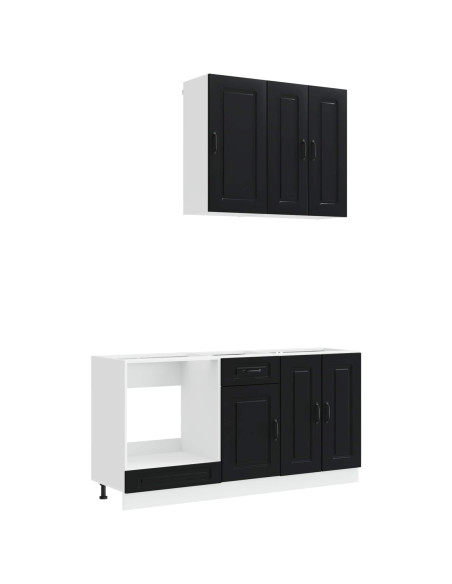 Unità Cucina KALMAR 5 pcs Nero Legno ingegnerizzato