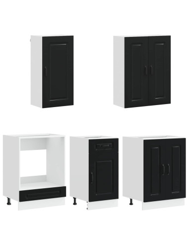 Unità Cucina KALMAR 5 pcs Nero Legno ingegnerizzato