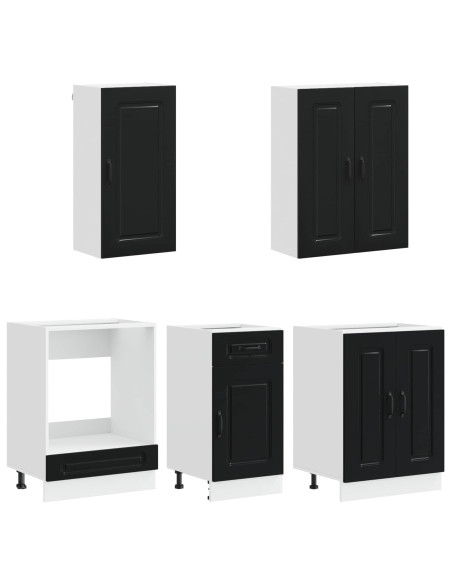 Unità Cucina KALMAR 5 pcs Nero Legno ingegnerizzato