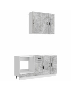 Unità Cucina KALMAR 5 pcs Grigio Cemento Legno ingegnerizzato 2