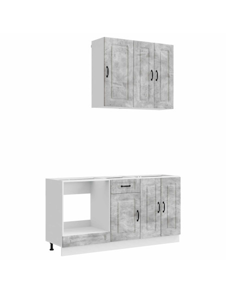 Unità Cucina KALMAR 5 pcs Grigio Cemento Legno ingegnerizzato