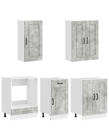 Unità Cucina KALMAR 5 pcs Grigio Cemento Legno ingegnerizzato