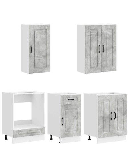 Unità Cucina KALMAR 5 pcs Grigio Cemento Legno ingegnerizzato