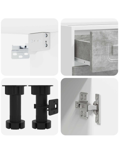 Unità Cucina KALMAR 5 pcs Grigio Cemento Legno ingegnerizzato
