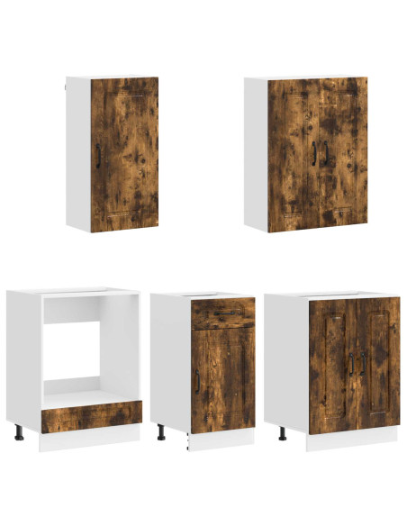Unità Cucina KALMAR 5 pcs Rovere Fumo Legno ingegnerizzato