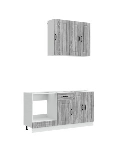 Unità Cucina KALMAR 5 pcs Sonoma grigio Legno ingegnerizzato 2