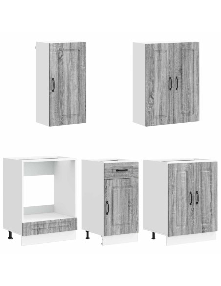 Unità Cucina KALMAR 5 pcs Sonoma grigio Legno ingegnerizzato