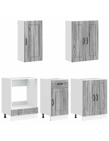 Unità Cucina KALMAR 5 pcs Sonoma grigio Legno ingegnerizzato