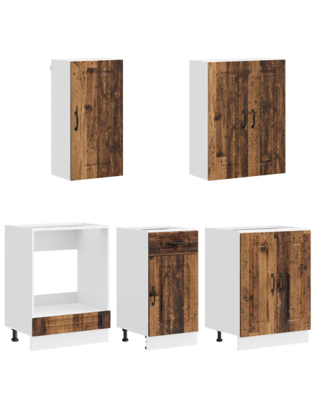 Unità Cucina KALMAR 5 pcs Legno antico Legno ingegnerizzato