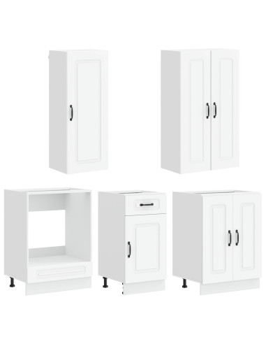 Unità Cucina KALMAR 5 pcs Bianco Legno ingegnerizzato