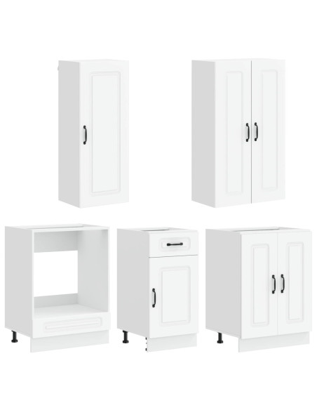 Unità Cucina KALMAR 5 pcs Bianco Legno ingegnerizzato