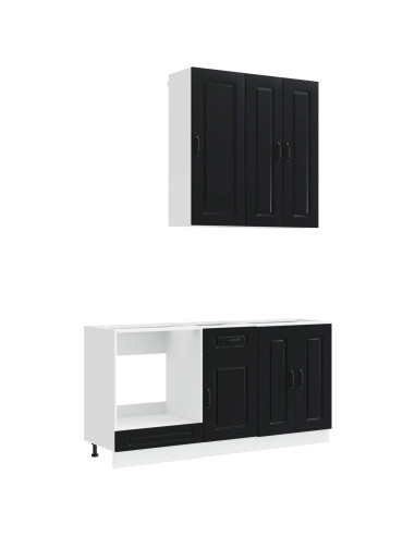 Unità Cucina KALMAR 5 pcs Nero Legno ingegnerizzato