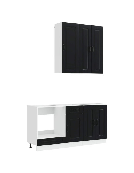 Unità Cucina KALMAR 5 pcs Nero Legno ingegnerizzato