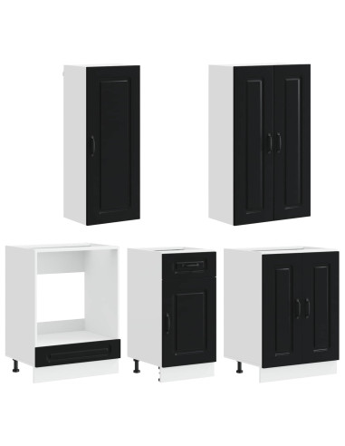 Unità Cucina KALMAR 5 pcs Nero Legno ingegnerizzato