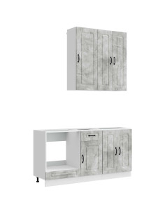 Unità Cucina KALMAR 5 pcs Grigio Cemento Legno ingegnerizzato 2