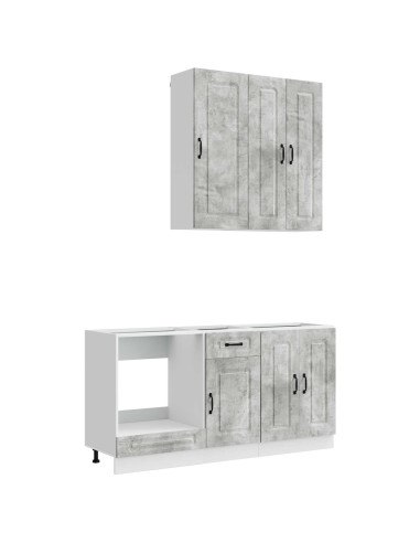 Unità Cucina KALMAR 5 pcs Grigio Cemento Legno ingegnerizzato