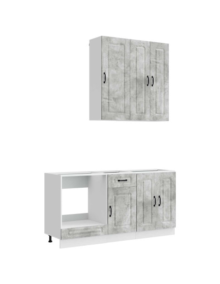 Unità Cucina KALMAR 5 pcs Grigio Cemento Legno ingegnerizzato