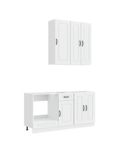 Unità Cucina KALMAR 5 pcs Bianco Lucido Legno ingegnerizzato 2