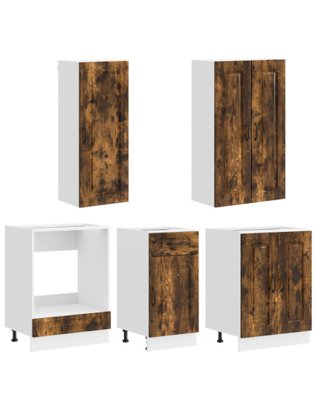 Unità Cucina KALMAR 5 pcs Rovere Fumo Legno ingegnerizzato