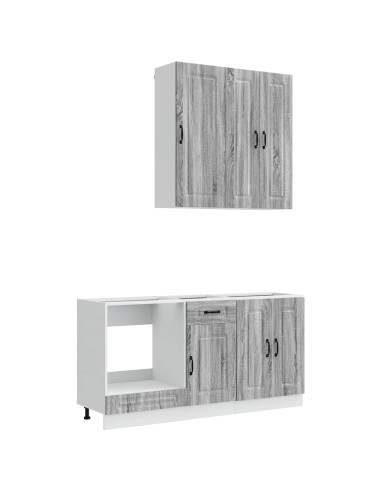 Unità Cucina KALMAR 5 pcs Sonoma grigio Legno ingegnerizzato