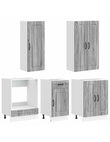 Unità Cucina KALMAR 5 pcs Sonoma grigio Legno ingegnerizzato