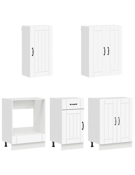 Unità Cucina LUCCA 5 pcs Bianco Legno ingegnerizzato