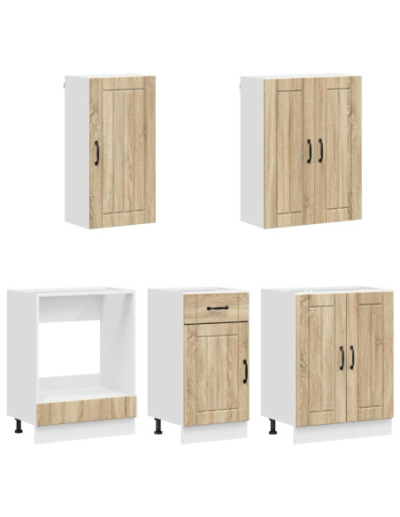 Unità Cucina LUCCA 5 pcs Rovere Sonoma Legno ingegnerizzato