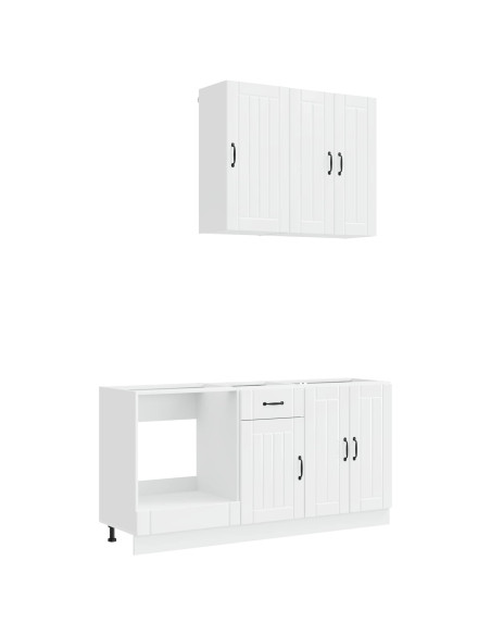 Unità Cucina LUCCA 5 pcs Bianco Lucido Legno ingegnerizzato