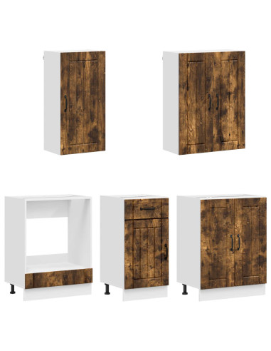 Unità Cucina LUCCA 5 pcs Rovere Fumo Legno ingegnerizzato