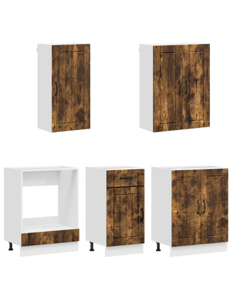 Unità Cucina LUCCA 5 pcs Rovere Fumo Legno ingegnerizzato