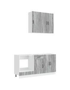 Unità Cucina LUCCA 5 pcs Sonoma grigio Legno ingegnerizzato 2