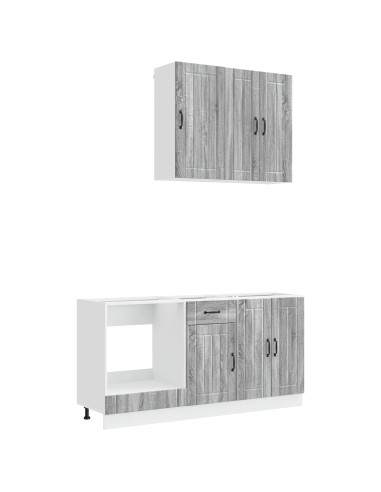 Unità Cucina LUCCA 5 pcs Sonoma grigio Legno ingegnerizzato