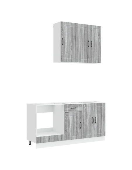 Unità Cucina LUCCA 5 pcs Sonoma grigio Legno ingegnerizzato