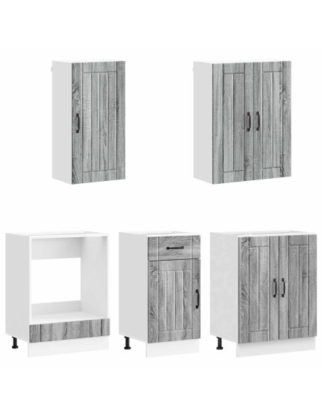 Unità Cucina LUCCA 5 pcs Sonoma grigio Legno ingegnerizzato