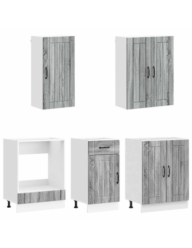 Unità Cucina LUCCA 5 pcs Sonoma grigio Legno ingegnerizzato